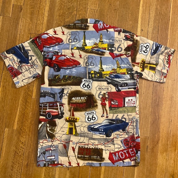 David Carey Originals Men’s Size M Historic Route 66 Cotton Blend Graphic Shirt - Picture 3 of 16
